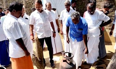 புதுக்கோட்டை மாவட்டம் கறம்பக்குடி அருகே கேஸ் சிலிண்டர் வெடித்து வீடு தரைமாட்டமான சம்பவத்தில் நேரில் சென்று ஆறுதல் தெரிவித்த புதுக்கோட்டை உறுப்பிினர்  டாக்டர் வை.முத்துராஜா MBBS.