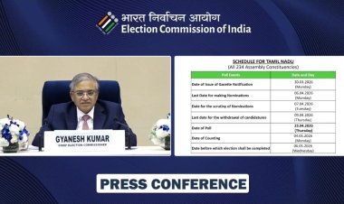 தமிழ்நாடு உள்ளிட்ட 5 மாநில சட்டப்பேரவைத் தேர்தல் தேதி இன்று மாலை அறிவிப்பு - இந்திய தேர்தல் ஆணையம் அதிரடி மற்றும் தமிழகச் சட்டமன்றத் தேர்தல் 2026: 5 மாநிலங்களில் தேர்தல் நடத்தை விதிகள் அமல் - முழுமையான வழிகாட்டுதல்கள்